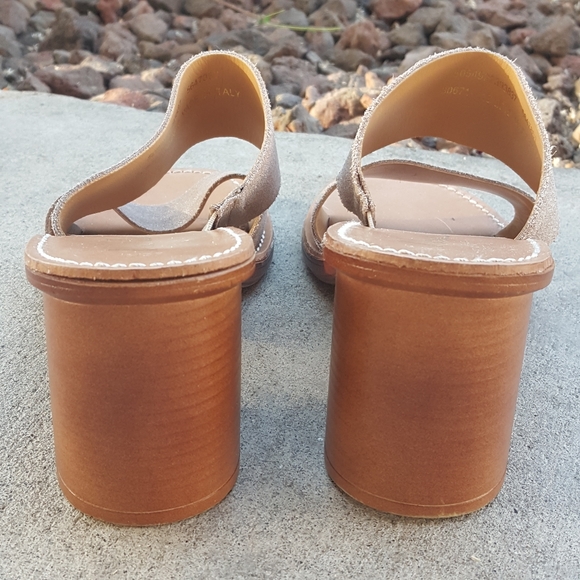 8 ITALIAN GOLD GEORGE J. LOVE LEATHER SANDALS - Picture 6 of 8